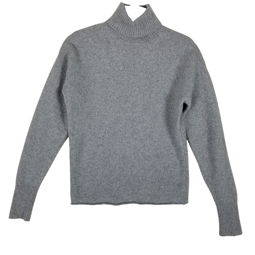 Reformation Jeans Turtleneck Sweater Women Small Grey Recycled Cashmere Blend